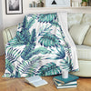 Pattern Tropical Palm Leaves Fleece Blanket