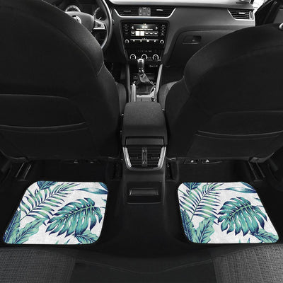 Pattern Tropical Palm Leaves Front and Back Car Floor Mats