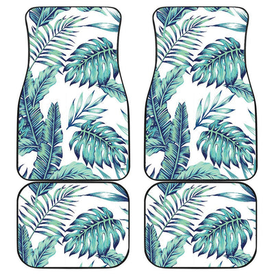 Pattern Tropical Palm Leaves Front and Back Car Floor Mats