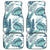 Pattern Tropical Palm Leaves Front and Back Car Floor Mats