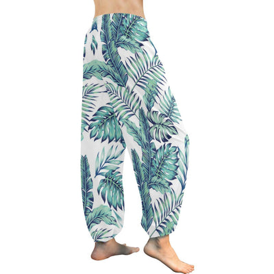 Pattern Tropical Palm Leaves Harem Pants