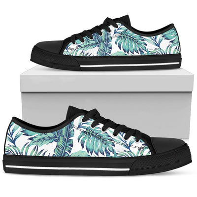 Pattern Tropical Palm Leaves Men Low Top Shoes