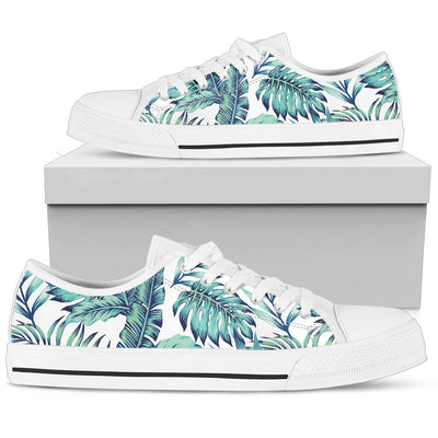 Pattern Tropical Palm Leaves Men Low Top Shoes