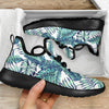 Pattern Tropical Palm Leaves Mesh Knit Sneakers Shoes