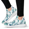 Pattern Tropical Palm Leaves Mesh Knit Sneakers Shoes