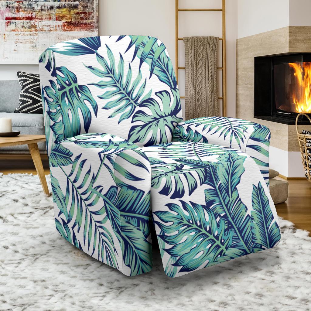 Pattern Tropical Palm Leaves Recliner Slipcover-JORJUNE.COM