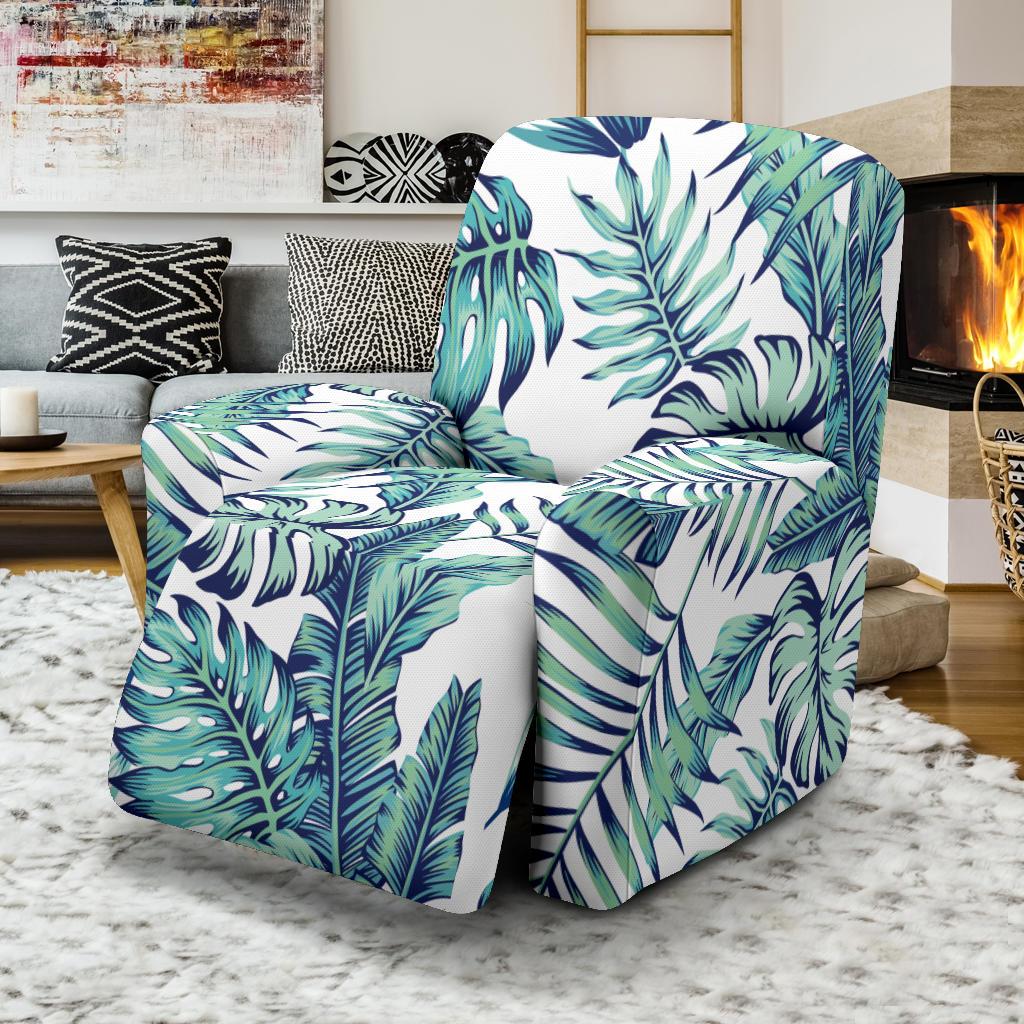 Pattern Tropical Palm Leaves Recliner Slipcover-JORJUNE.COM