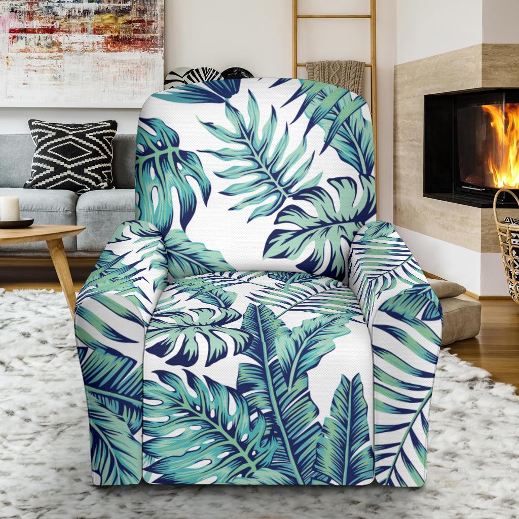 Pattern Tropical Palm Leaves Recliner Slipcover-JORJUNE.COM