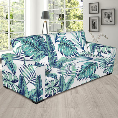 Pattern Tropical Palm Leaves Sofa Slipcover-JORJUNE.COM