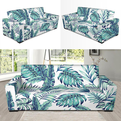 Pattern Tropical Palm Leaves Sofa Slipcover-JORJUNE.COM