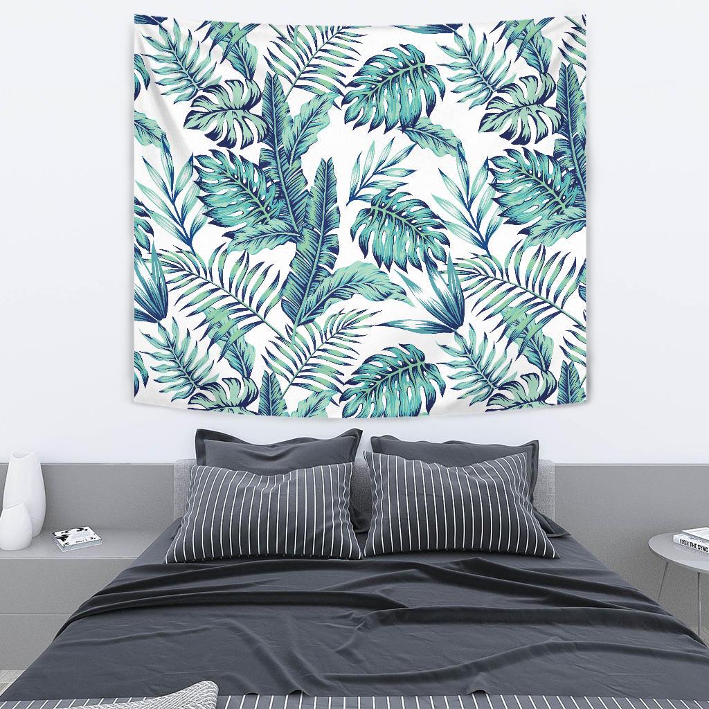 Pattern Tropical Palm Leaves Tapestry
