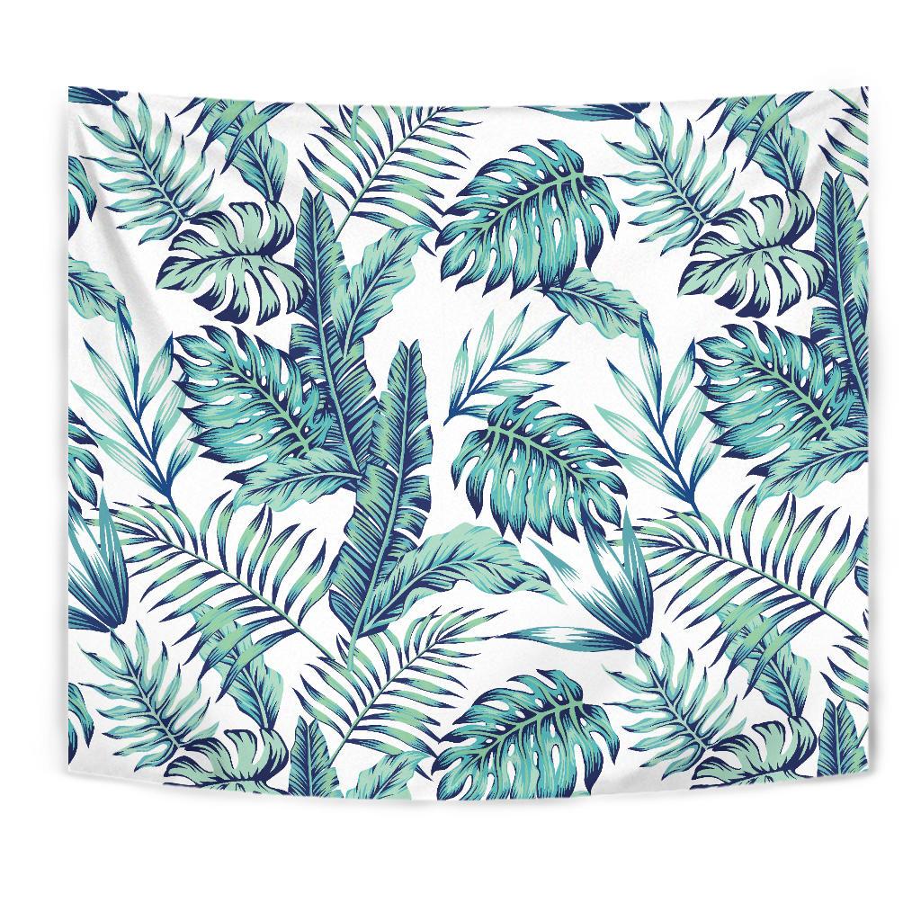 Pattern Tropical Palm Leaves Tapestry