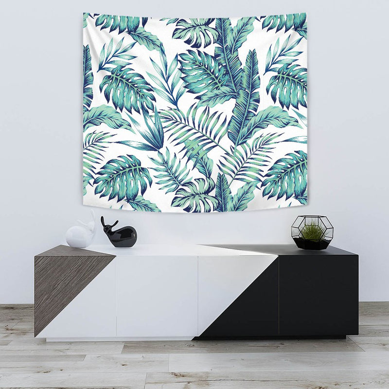 Pattern Tropical Palm Leaves Wall Tapestry