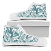 Pattern Tropical Palm Leaves Women High Top Canvas Shoes