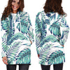 Pattern Tropical Palm Leaves Women Hoodie Dress