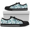 Pattern Tropical Palm Leaves Women Low Top Canvas Shoes