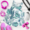 Pattern Tropical Palm Leaves Women Racerback Tank Top