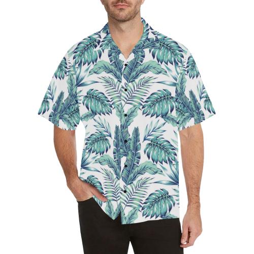 Pattern Tropical Palm Men Hawaiian Shirt