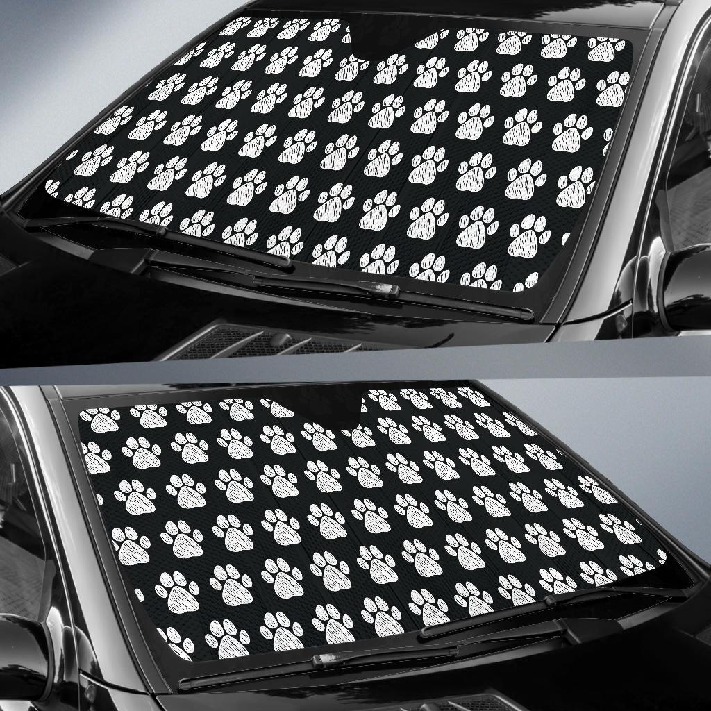 Paw Pattern Print Design A02 Car Sun Shades-JORJUNE.COM