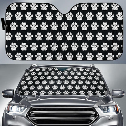 Paw Pattern Print Design A02 Car Sun Shades-JORJUNE.COM