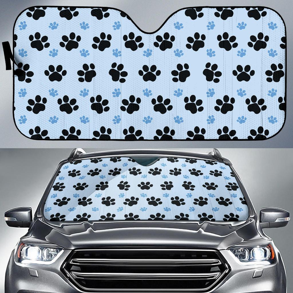 Paw Pattern Print Design A04 Car Sun Shades-JORJUNE.COM
