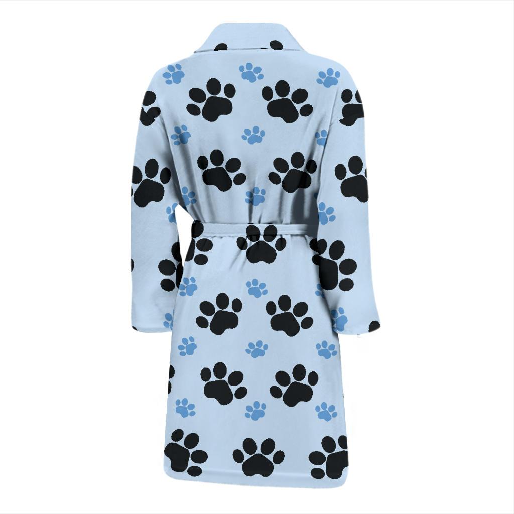 Paw Pattern Print Design A04 Men Bathrobe-JORJUNE.COM