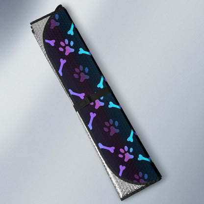 Paw Rainbow Pattern Print Design A01 Car Sun Shades-JORJUNE.COM