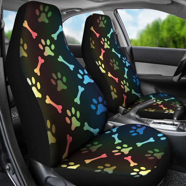 Corgi Portrait Pastel Pattern Print Universal Fit Car Seat Cover main image 0