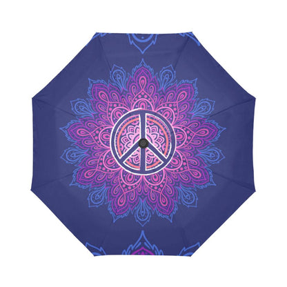 Peace Blue Mandla Automatic Foldable Umbrella