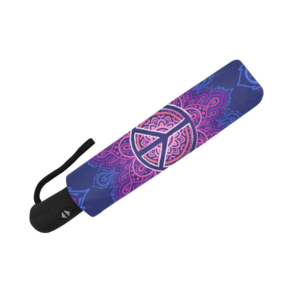 Peace Blue Mandla Automatic Foldable Umbrella