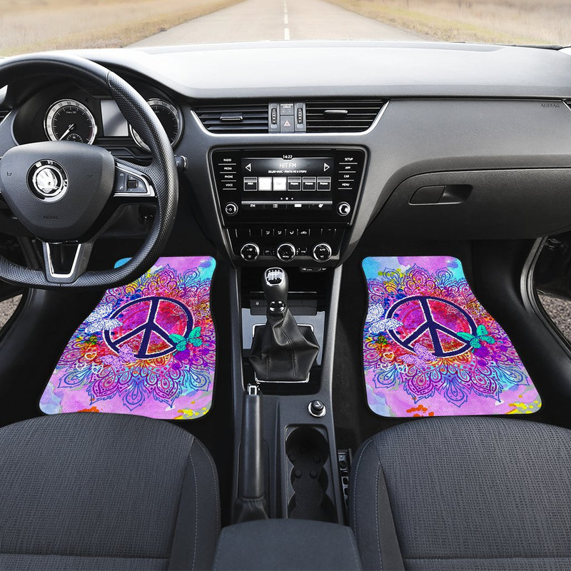 Peace Blue Mandla Car Floor Mats