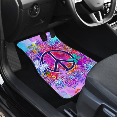 Peace Blue Mandla Car Floor Mats