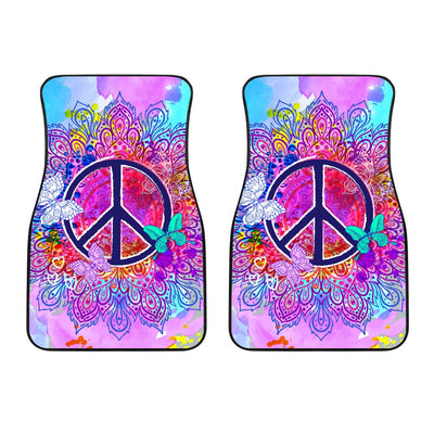 Peace Blue Mandla Car Floor Mats