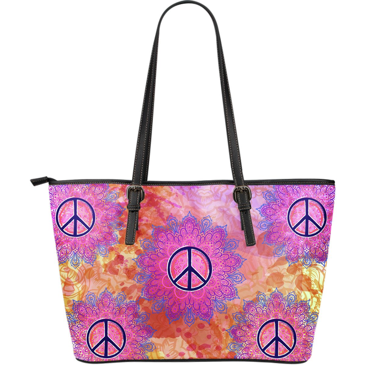 Peace Blue Mandla Large Leather Tote Bag