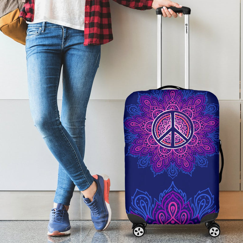 Peace Blue Mandla Luggage Cover Protector