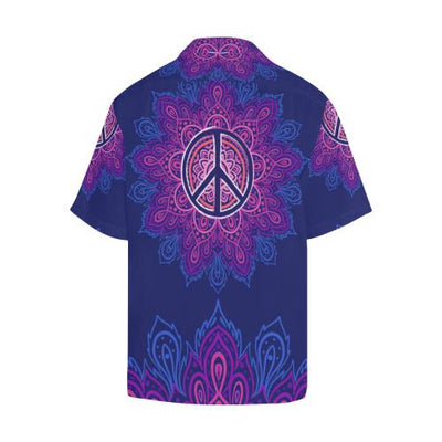 Peace Blue Mandla Men Hawaiian Shirt