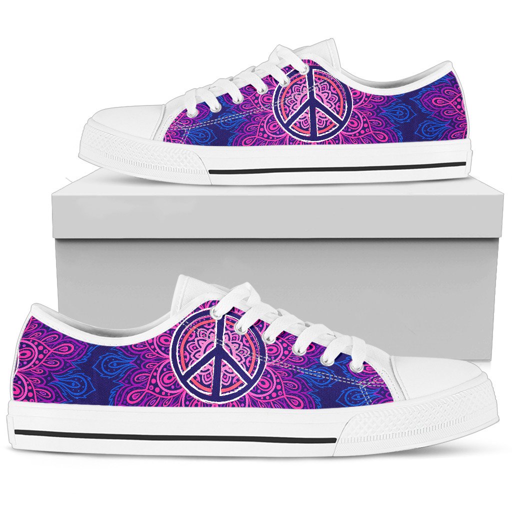 Peace Blue Mandla Men Low Top Canvas Shoes