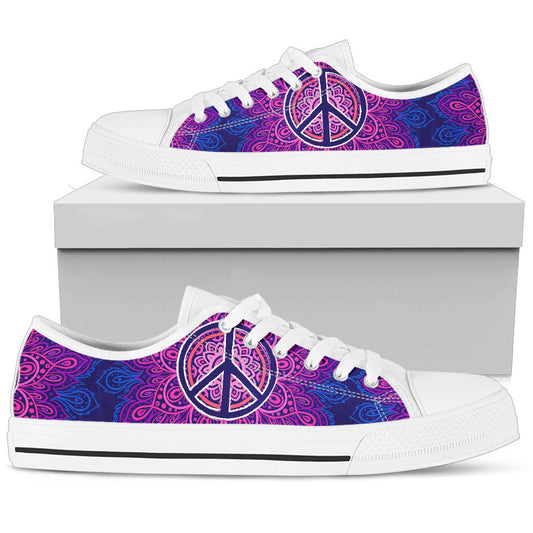 Peace Blue Mandla Men Low Top Canvas Shoes