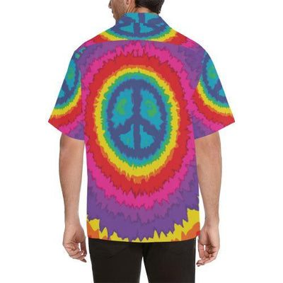 Peace Hippie Tie Dry Print Men Hawaiian Shirt