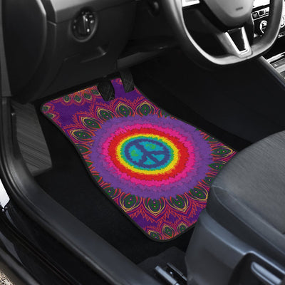 Peace Hippie Tie Dry Car Floor Mats