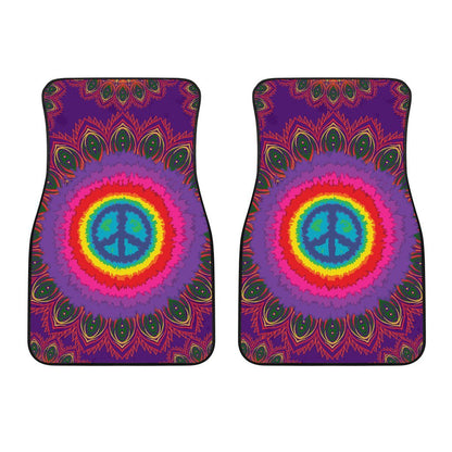 Peace Hippie Tie Dry Car Floor Mats
