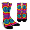 Peace Hippie Tie Dry Crew Socks