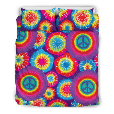 Peace Hippie Tie Dry Duvet Cover Bedding Set