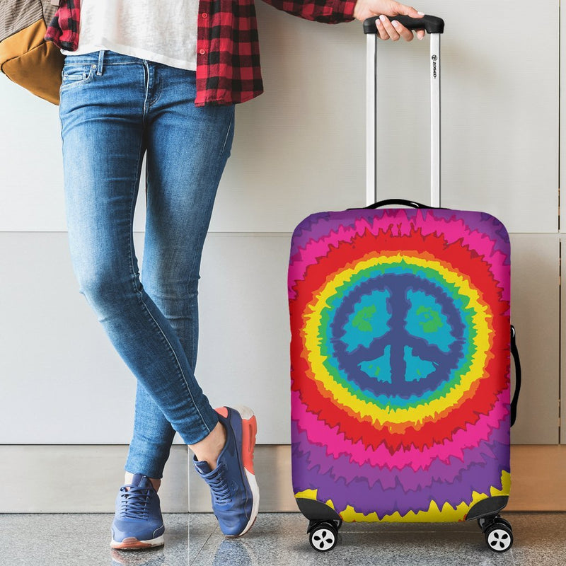 Peace Hippie Tie Dry Luggage Cover Protector