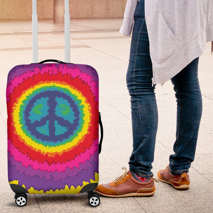 Peace Hippie Tie Dry Luggage Cover Protector