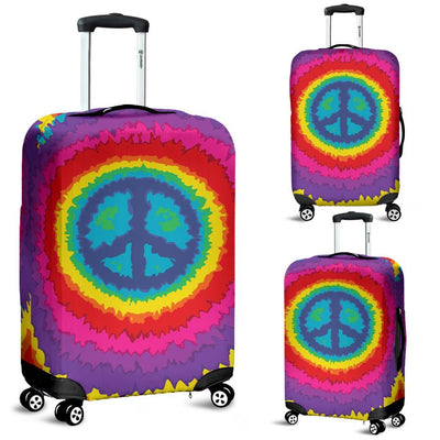 Peace Hippie Tie Dry Luggage Cover Protector