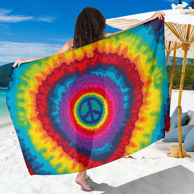 Peace Hippie Tie Dry Beach Sarong Pareo Wrap