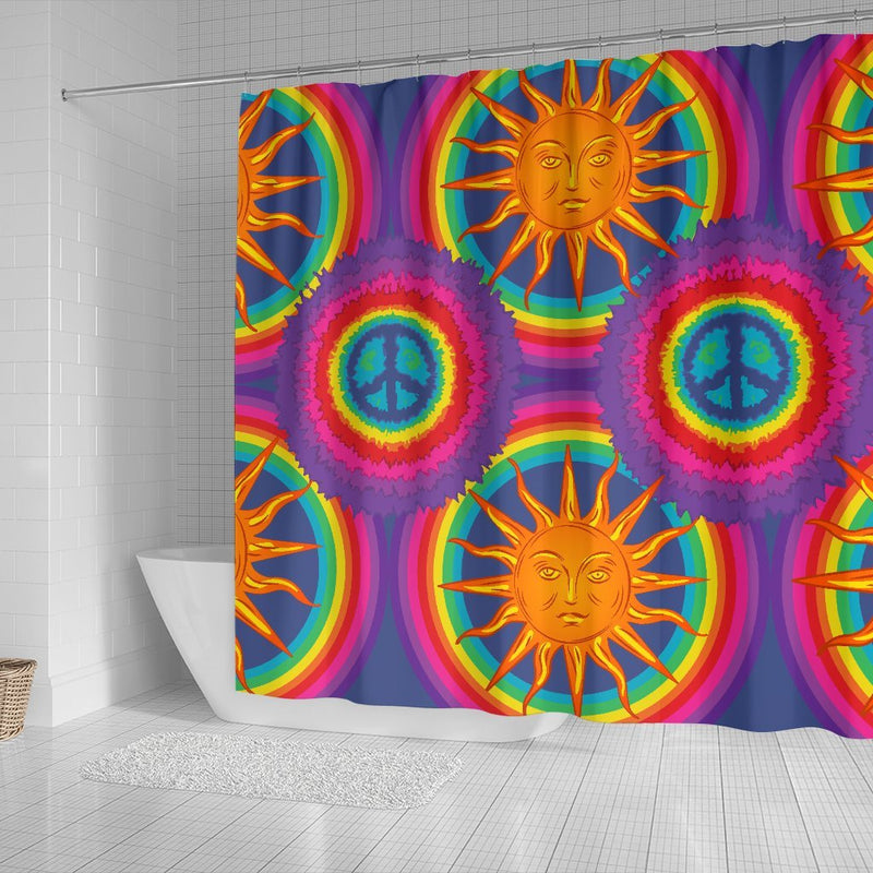 Peace Hippie Tie Dry Shower Curtain