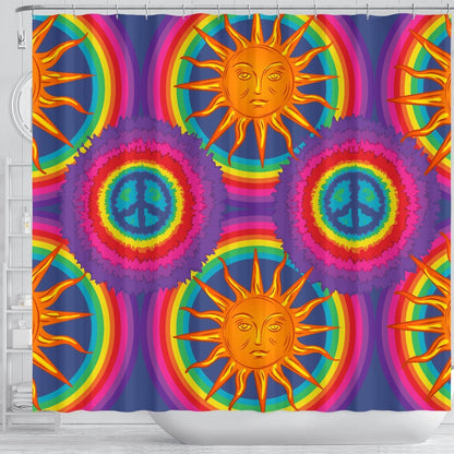Peace Hippie Tie Dry Shower Curtain