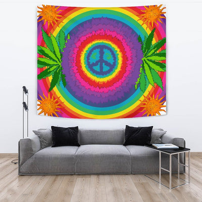 Peace Hippie Tie Dry Wall Tapestry